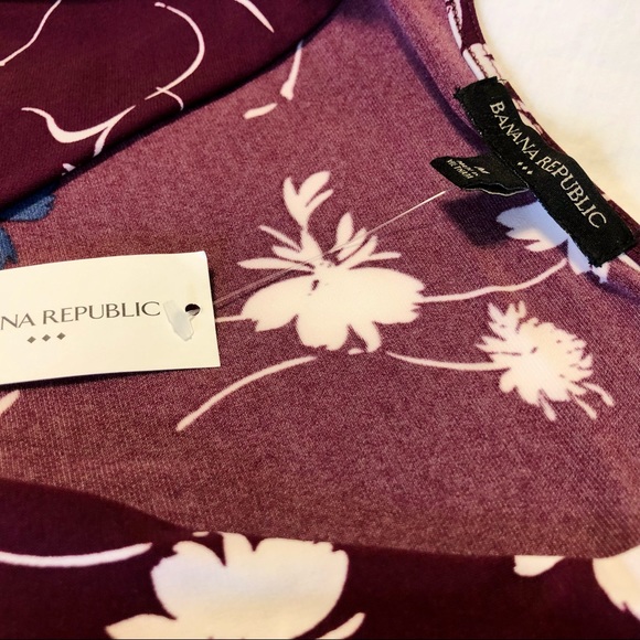 NWT Banana Republic Asymmetrical Wrap Dress Floral - Picture 7 of 7